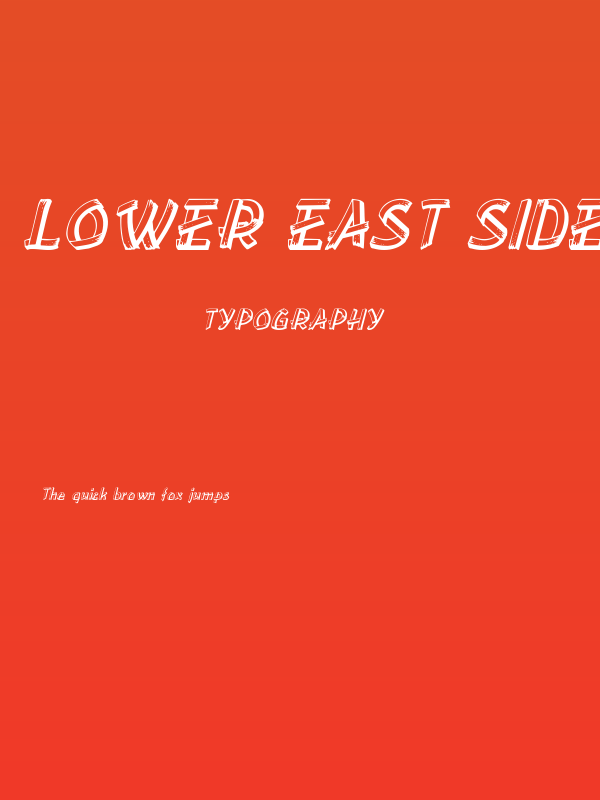 Lower East Side Italic Poster