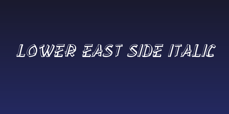 Lower East Side Italic Social Header