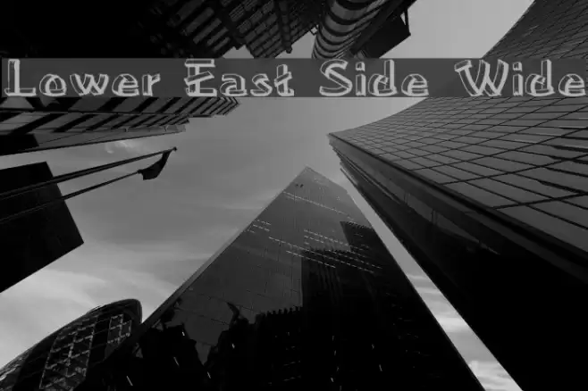 Lower East Side Wide Font examples