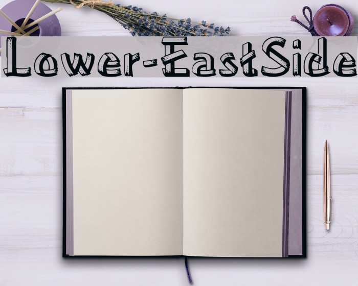 Lower-EastSide Font examples