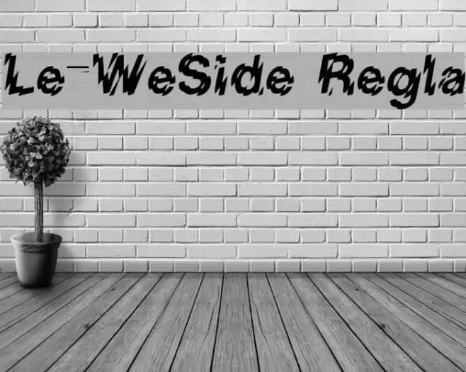Lower-WestSide Regular फ़ॉन्ट examples