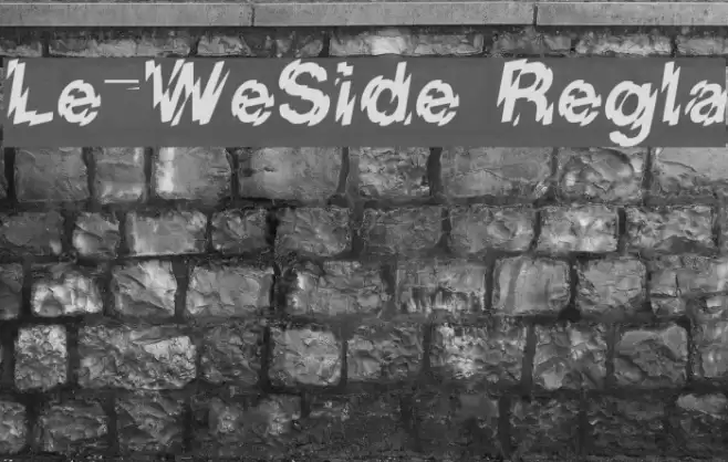Lower-WestSide Regular फ़ॉन्ट examples