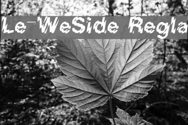 Lower-WestSide Regular फ़ॉन्ट examples