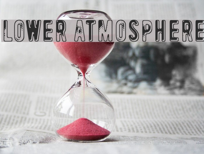 Lower atmosphere Font examples