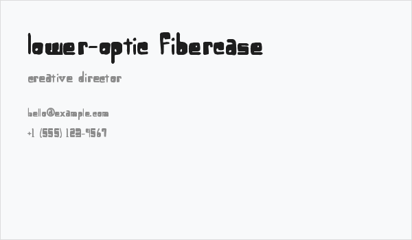 Lower-optic Fibercase Business Card