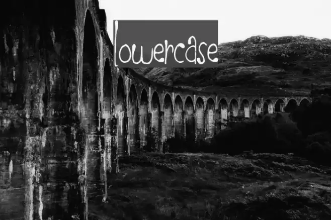 LowerCase Font examples