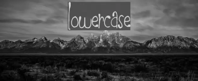 LowerCase Font examples