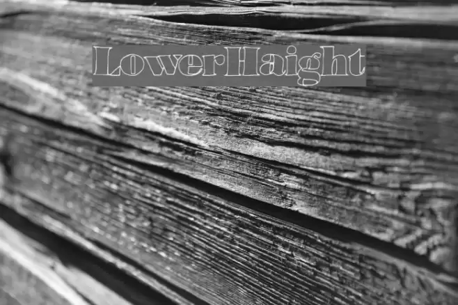 LowerHaight Font examples