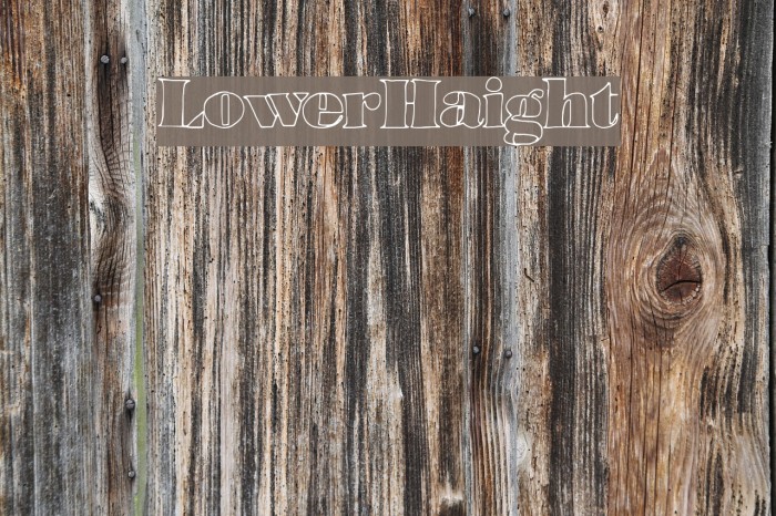 LowerHaight Font examples