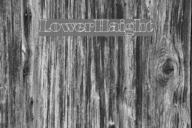 LowerHaight Font examples