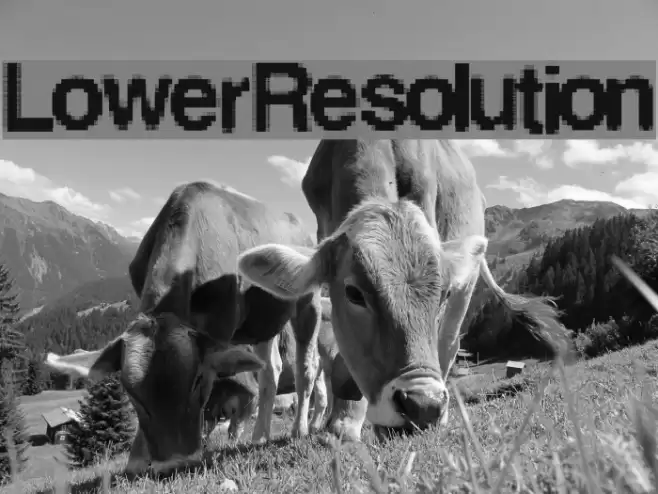 LowerResolution Font examples