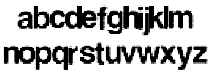 LowerResolution Font LOWERCASE
