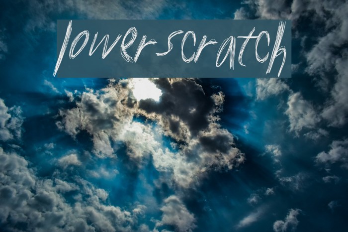 LowerScratch Font examples