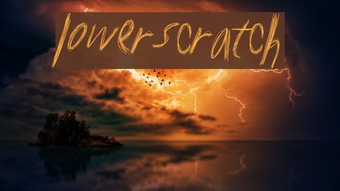 LowerScratch Font examples