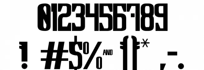 Lowery Regular Font OTHER CHARS