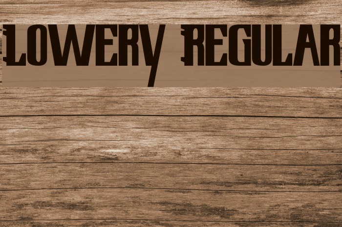Lowery Regular फ़ॉन्ट examples