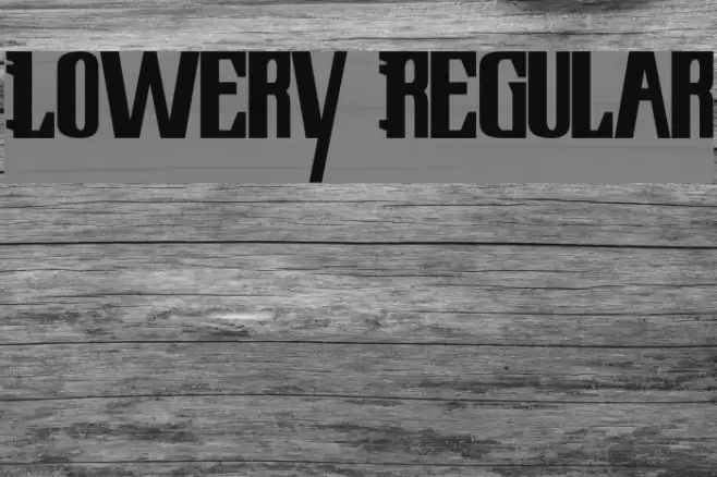 Lowery Regular Font examples