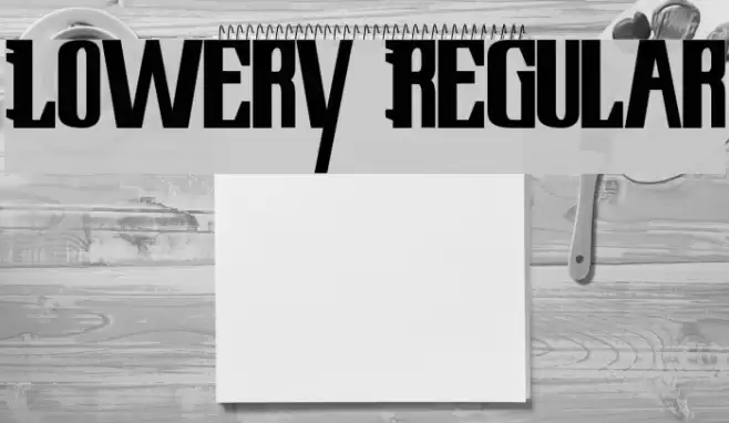 Lowery Regular Font examples