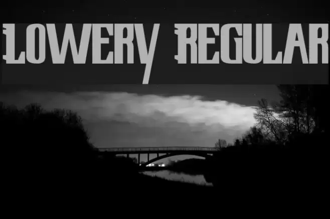 Lowery Regular Font examples