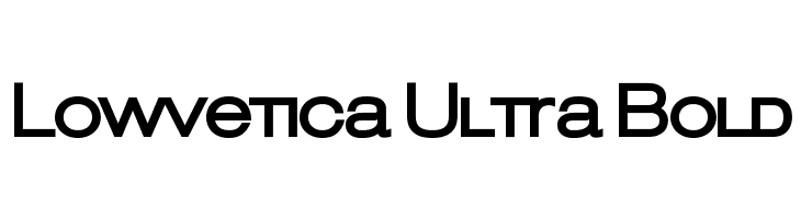Lowvetica Ultra Bold Font