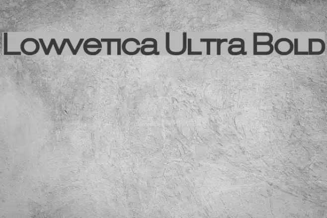 Lowvetica Ultra Bold Font examples