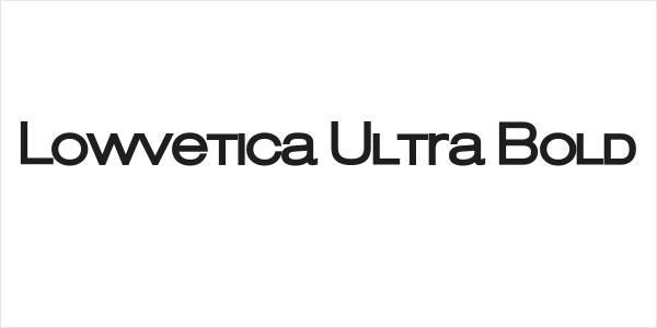 Lowvetica Ultra Bold Logo