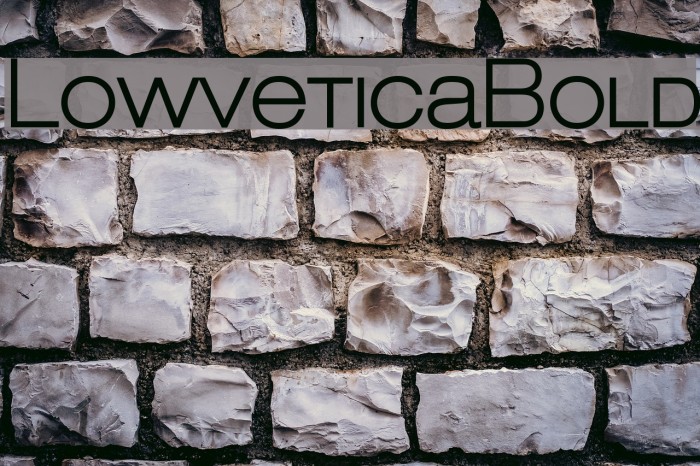 LowveticaBold Font examples