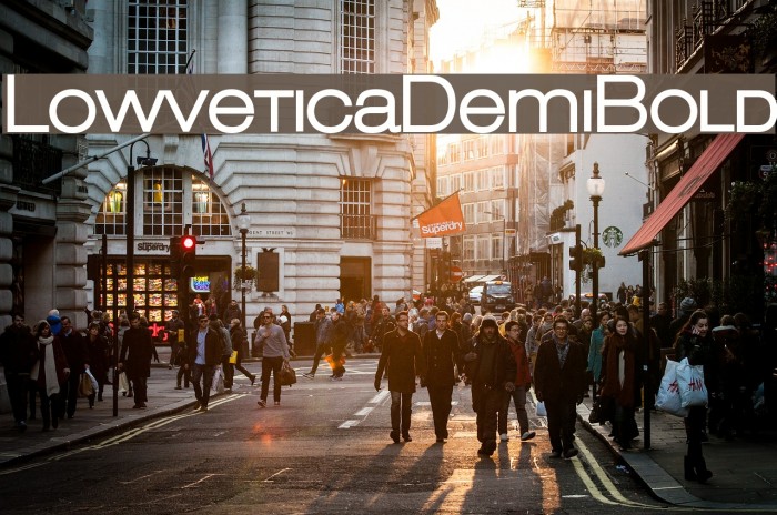LowveticaDemiBold Font examples