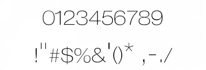LowveticaUltraThin Font OTHER CHARS