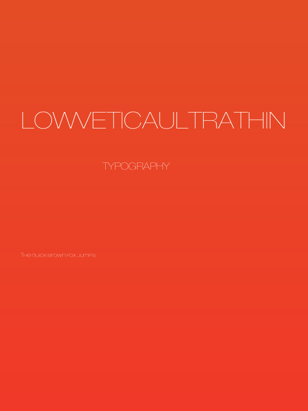 LowveticaUltraThin Poster