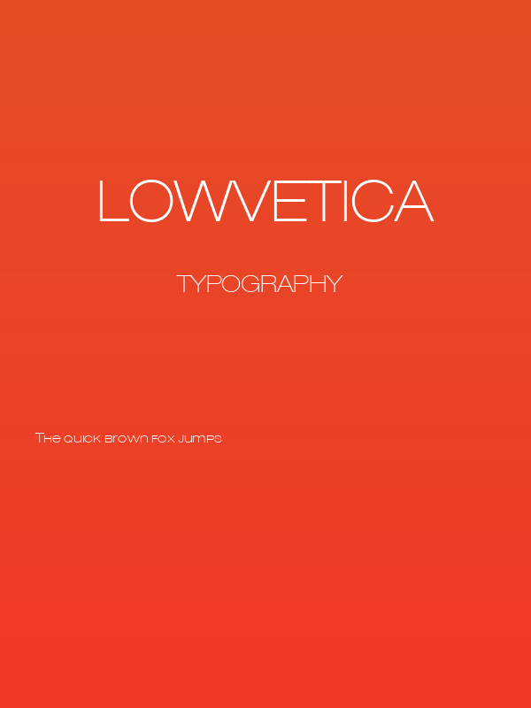 Lowvetica Poster