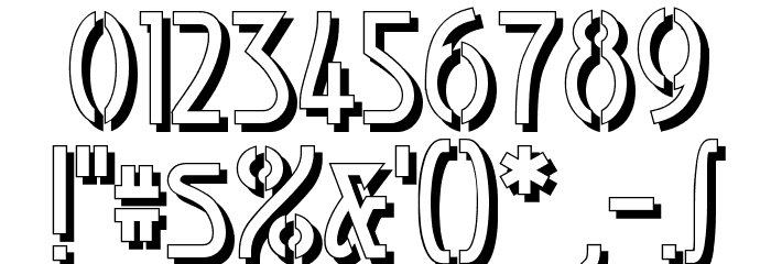 Loxembourg 1910 Shadow Font OTHER CHARS