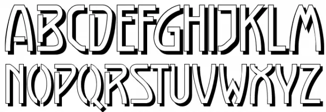 Loxembourg 1910 Shadow Schriftart Groß