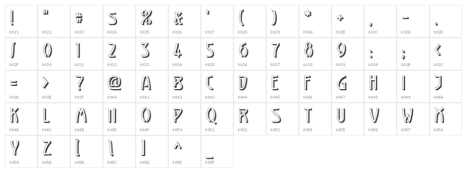 Loxembourg 1910 Shadow Character Map