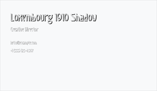 Loxembourg 1910 Shadow Business Card