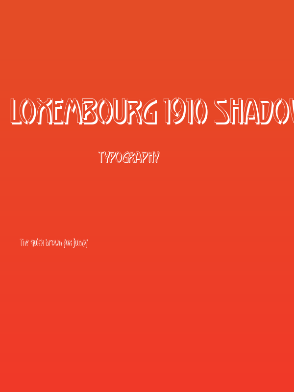 Loxembourg 1910 Shadow Poster