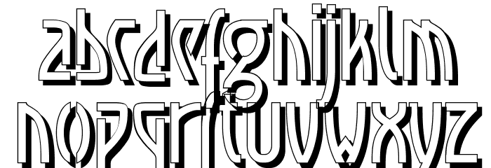 Loxembourg 1910 Shadow Font LOWERCASE
