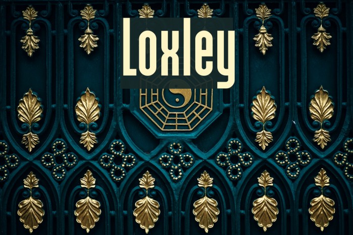 Loxley Font examples