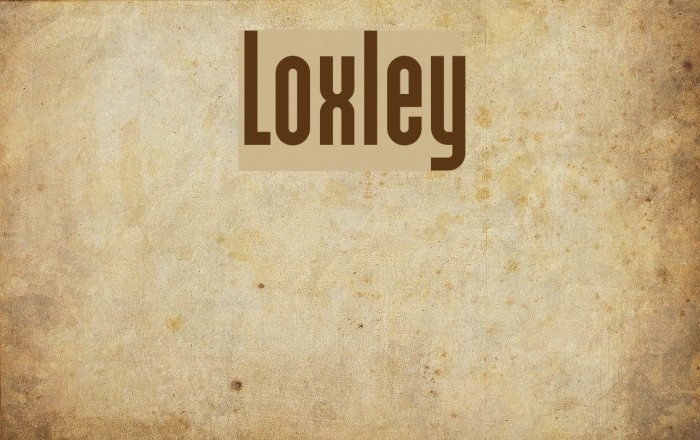 Loxley Font examples