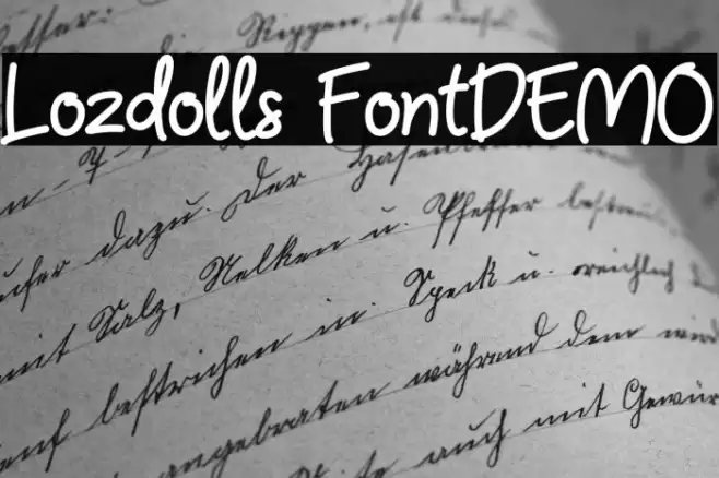 Lozdolls FontDEMO Font examples