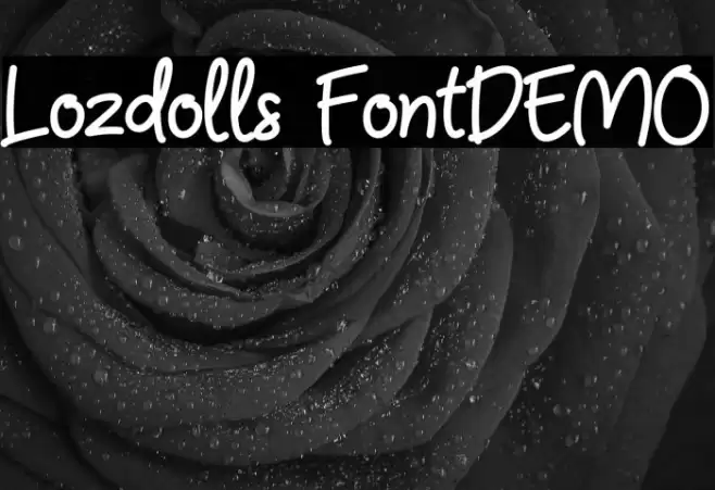 Lozdolls FontDEMO Font examples