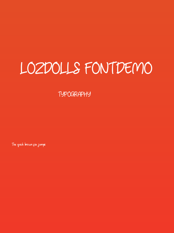 Lozdolls FontDEMO Poster