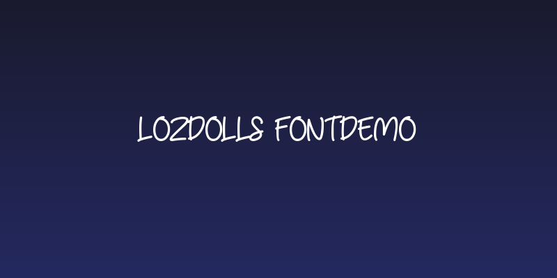 Lozdolls FontDEMO Social Header