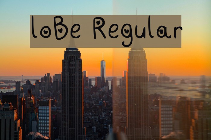 loBe Regular Font examples