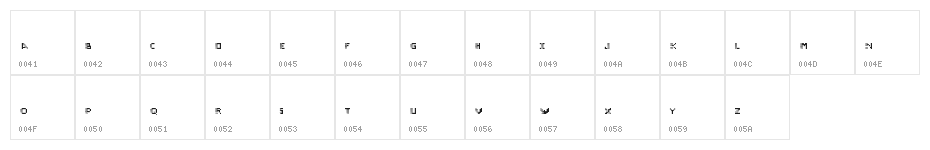locopogo Regular Character Map