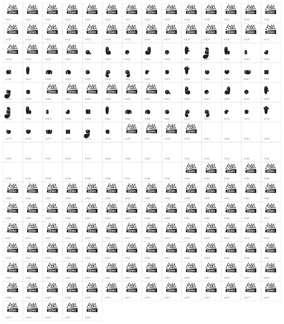 logo Regular Character Map