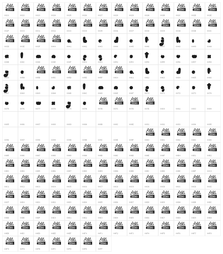 logo black Character Map