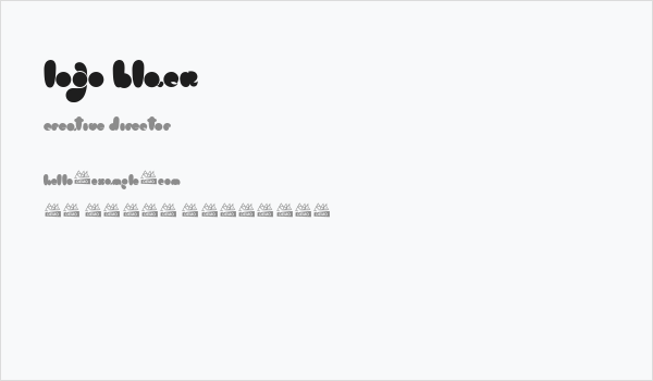 logo black Business Card