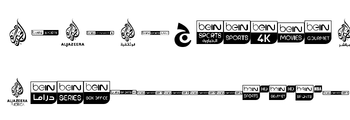 logos bein aljazeera Font LOWERCASE