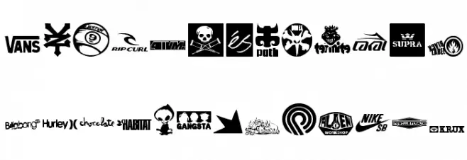 logoskate خط أحرف صغيرة